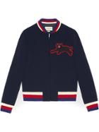 Gucci Bomber Jacket With Panther - Blue