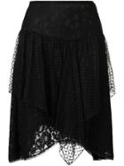See By Chloé Lace Asymmetric Skirt - Black