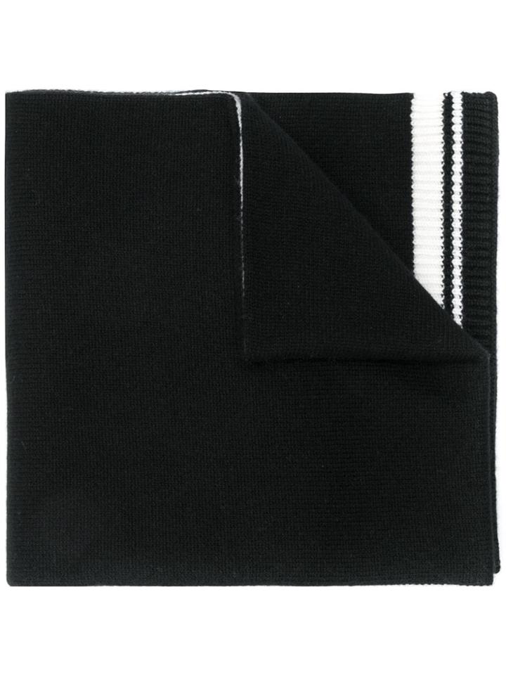 Dolce & Gabbana Crown Knit Scarf - Black