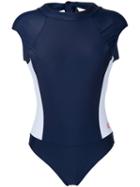 Perfect Moment - Pm Rashsuit One-piece - Women - Polyamide/spandex/elastane - M, Blue, Polyamide/spandex/elastane