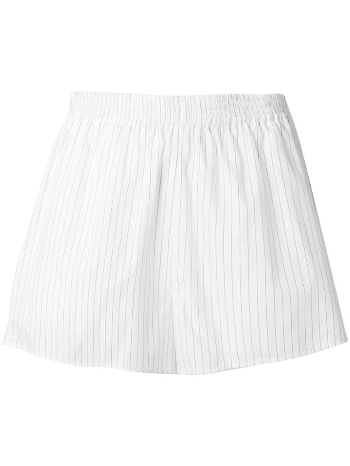 Mm6 Maison Margiela Pinstripe Shorts - White