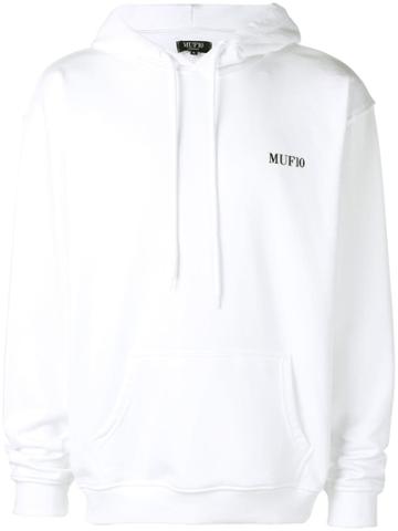 Muf 10 Chest Logo Hoodie - White