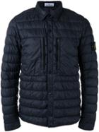 Stone Island - Padded Jacket - Men - Polyamide/polyurethane Resin/duck Feathers - S, Blue, Polyamide/polyurethane Resin/duck Feathers