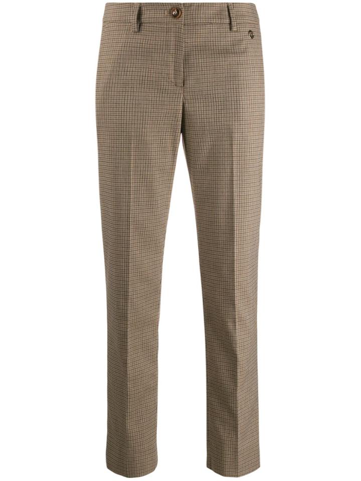 Trussardi Jeans Houndstooth Slim-fit Trousers - Brown