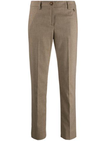 Trussardi Jeans Houndstooth Slim-fit Trousers - Brown