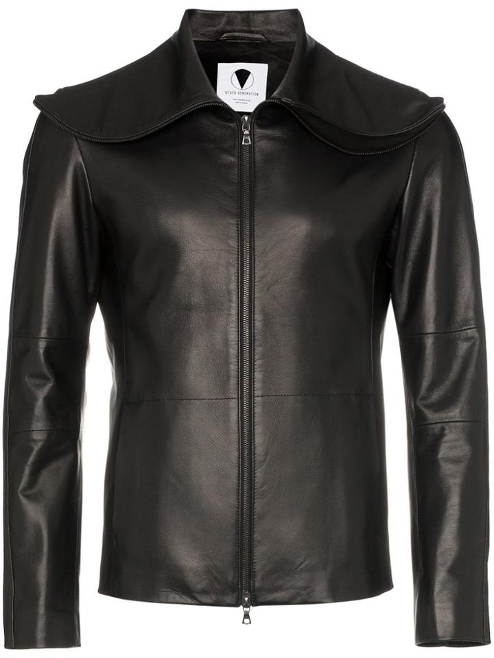 Vexed Generation Ninja Hood Faux Leather Jacket - Black