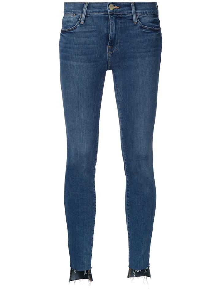 Frame Denim - Skinny Jeans - Women - Cotton/polyester/spandex/elastane - 25, Blue, Cotton/polyester/spandex/elastane