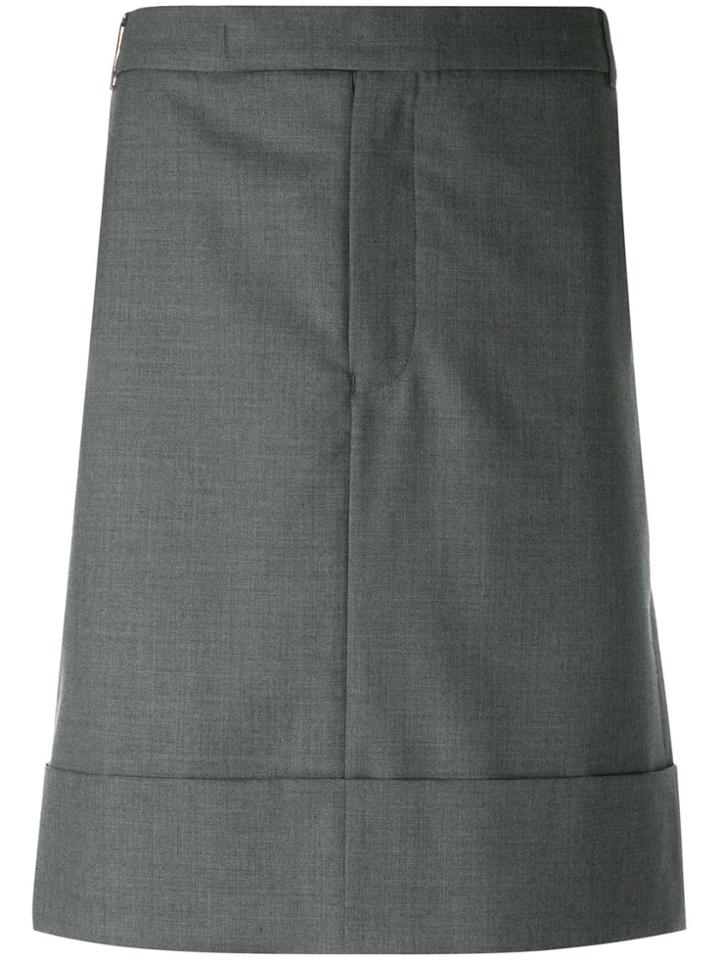 Thom Browne Low Rise Knee Length Beltloop Skirt In Super 120's Twill -