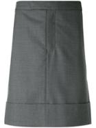 Thom Browne Low Rise Knee Length Beltloop Skirt In Super 120's Twill -