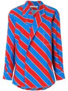 Philosophy Di Lorenzo Serafini Striped Long-sleeve Shirt - Blue