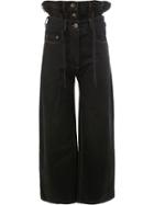 Y / Project Frill High Waisted Jeans - Black