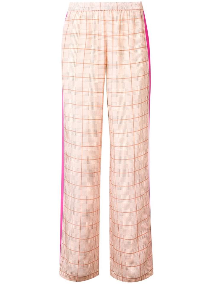 Essentiel Antwerp Side Stripe Glen Check Trousers - Neutrals