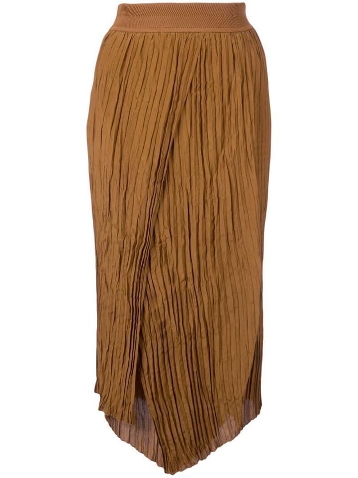 Vince Wrapped Front Skirt - Brown