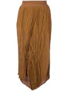 Vince Wrapped Front Skirt - Brown