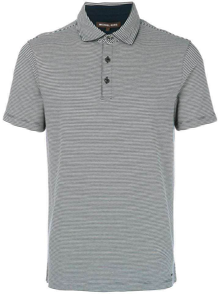 Michael Kors Collection Striped Polo Shirt - Blue
