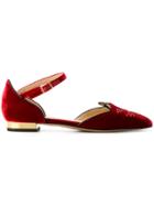 Charlotte Olympia Midcentury Kitty Dorsaye Ballerina Shoes - Red