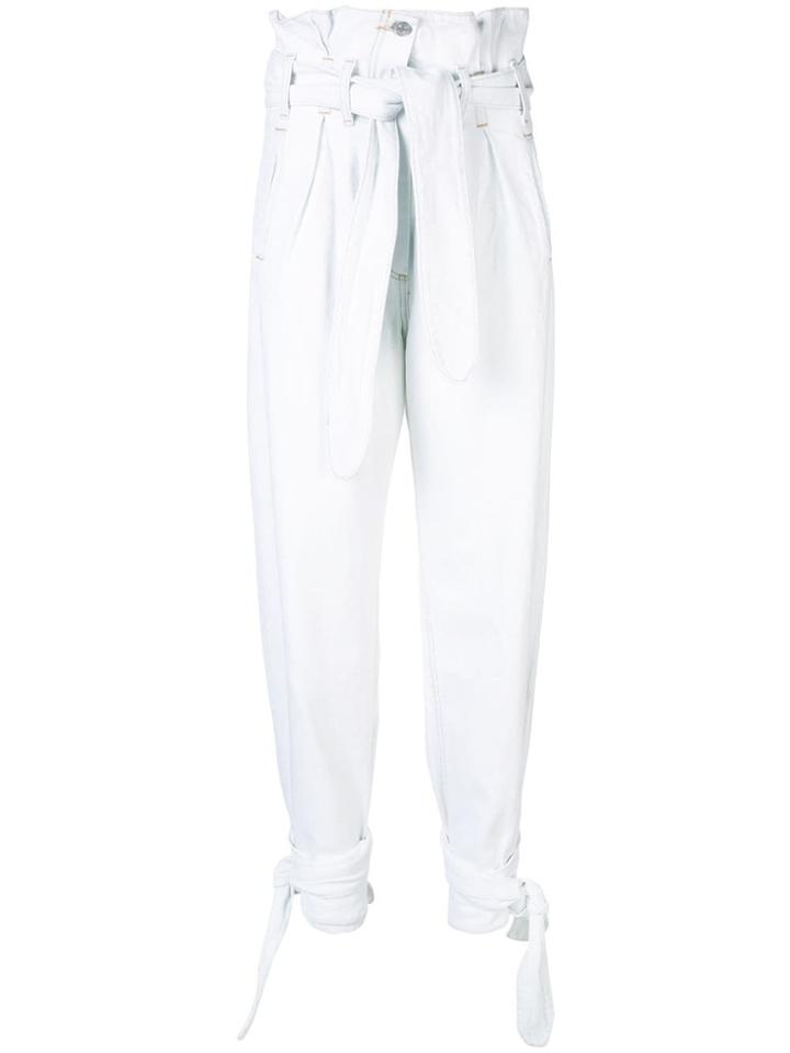 Re/done High Rise Tapered Jeans - White
