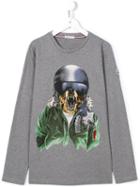 Moncler Kids Bear Print T-shirt, Boy's, Size: 14 Yrs, Grey