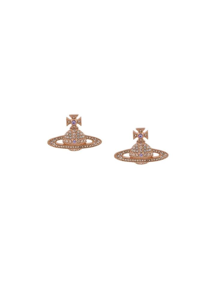 Vivienne Westwood Ariella Rhinestone Embellished Earrings - Pink