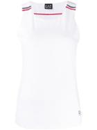 Ea7 Emporio Armani Striped Detail Vest Top - White