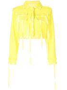 Msgm Cropped Multi-pocket Jacket - Yellow