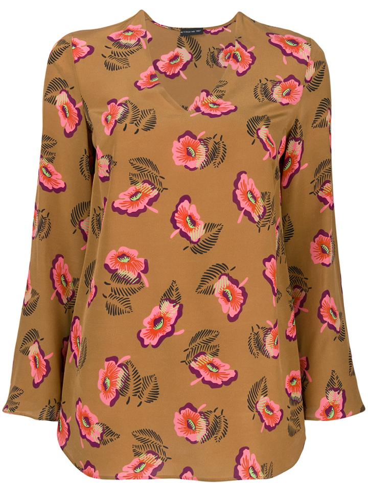Etro Floral Print Blouse - Brown