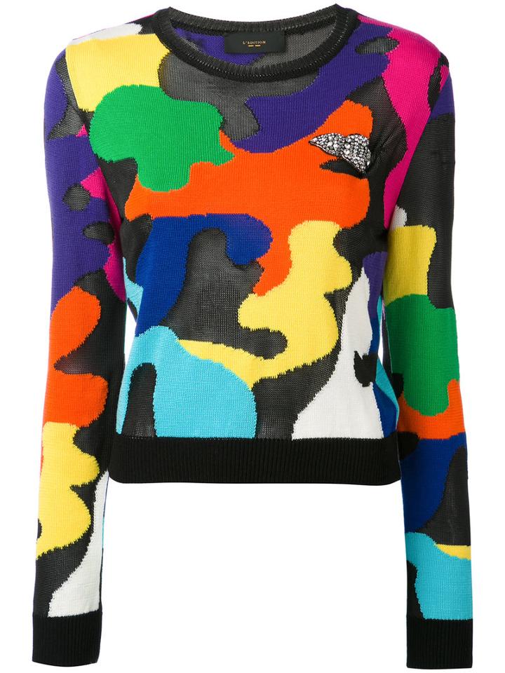 Lédition - Abstract Patterned Jumper - Women - Cotton - M, Black, Cotton
