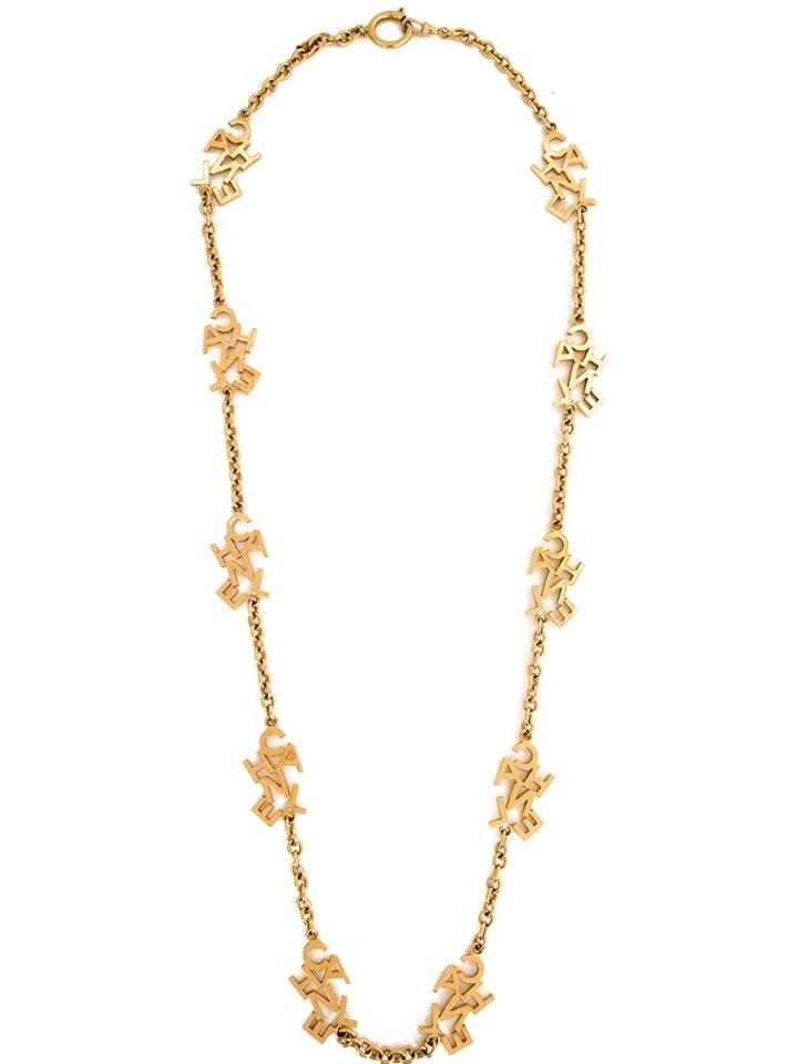 Chanel Vintage Letters Charm Necklace