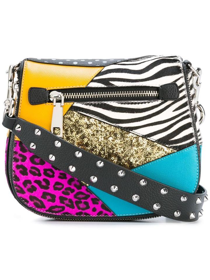 Marc Jacobs Small Nomad Punk Patchwork Satchel Bag, Women's, Black, Leather/pvc/goat Fur