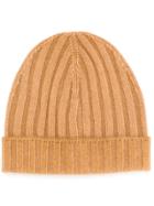 La Fileria For D'aniello Ribbed Cashmere Beanie - Brown