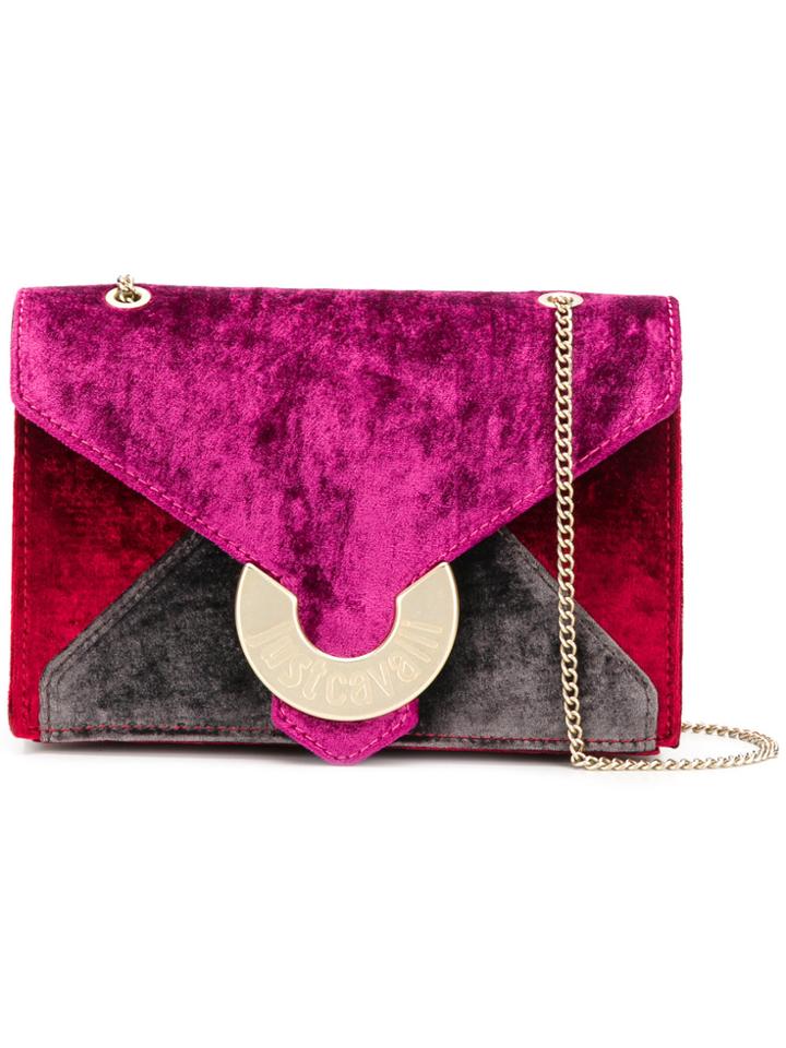 Just Cavalli Envelope Crossbody Bag - Pink & Purple
