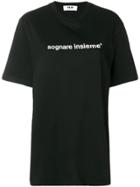 Msgm Sognare Insieme Print T-shirt - Black