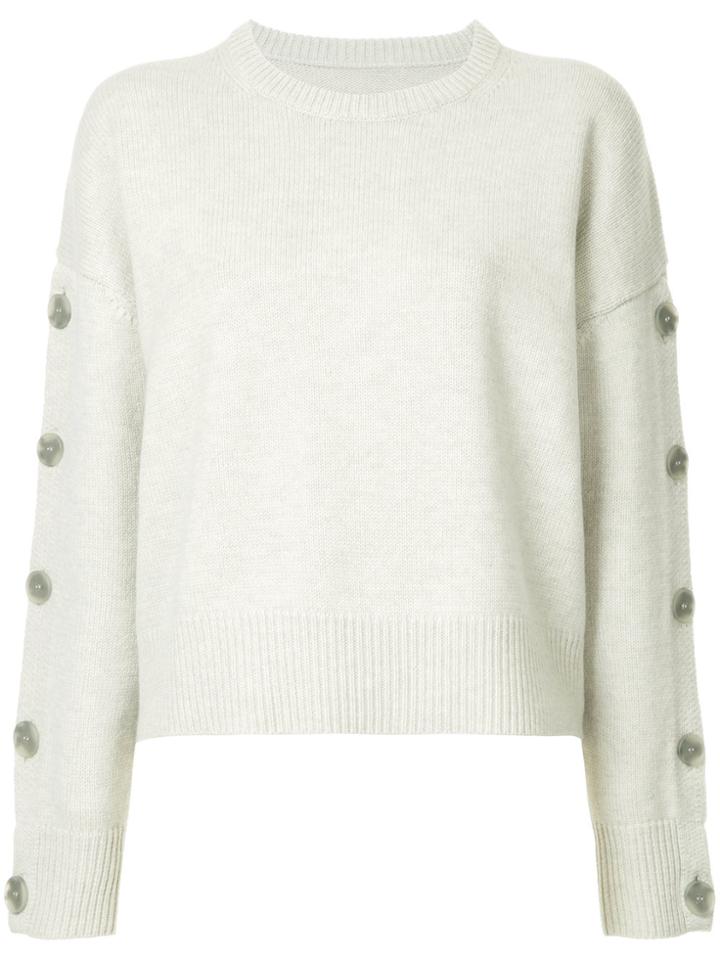 Nili Lotan Button Sleeves Jumper - Grey