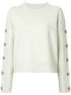Nili Lotan Button Sleeves Jumper - Grey