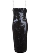 Likely Sequin Embellished Slip Dress - Black