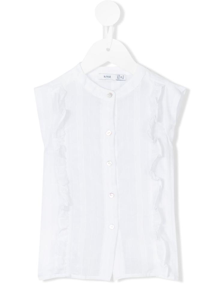 Knot - Embroidered Blouse - Kids - Cotton - 3 Yrs, White
