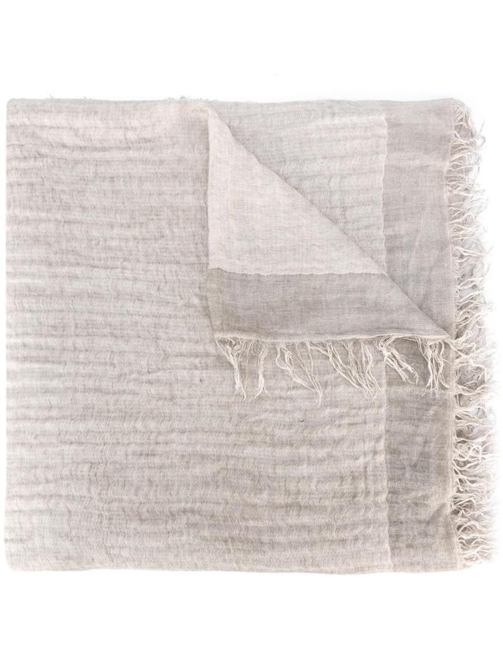 Faliero Sarti Frayed Scarf, Women's, Nude/neutrals, Silk/modal/cashmere