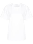 Alberta Ferretti Raw Edge Logo Plaque T-shirt - White