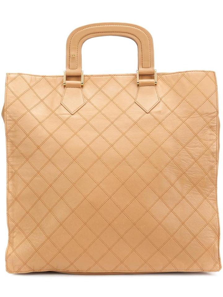 Chanel Vintage Fold Down Tote, Women's, Brown