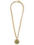 Chanel Vintage Quilted Chain Necklace, Women's, Metallic
