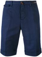 Pt01 - Plain Bermuda Shorts - Men - Cotton/linen/flax - 52, Blue, Cotton/linen/flax