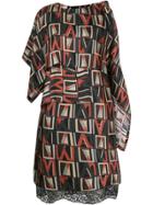 Antonio Marras Asymmetric Printed Dress - Black