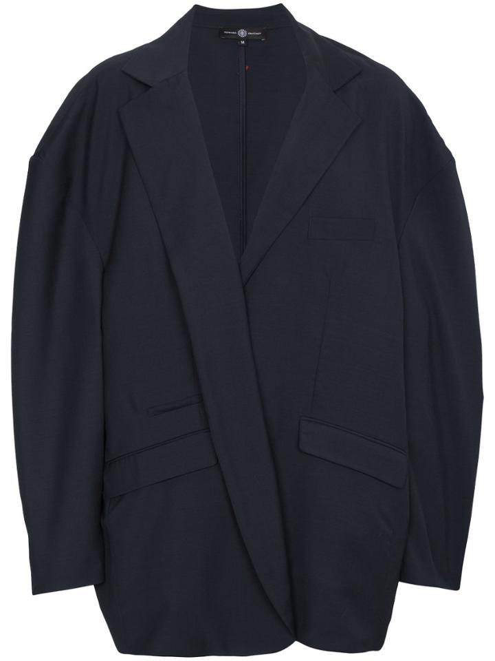 Edward Crutchley Oversized Single Breasted Blazer - Blue