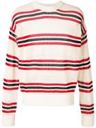 Laneus Long Sleeved Striped Pullover - Nude & Neutrals