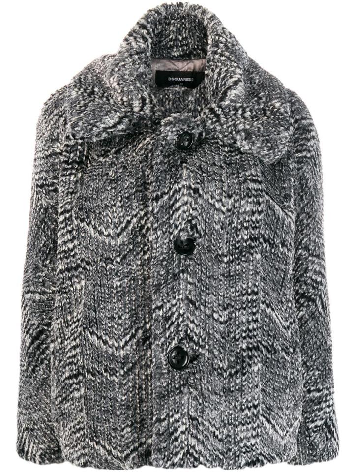 Dsquared2 Structured Cocoon Jacket - Black