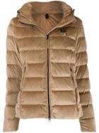 Blauer Velvet Hooded Jacket - Neutrals