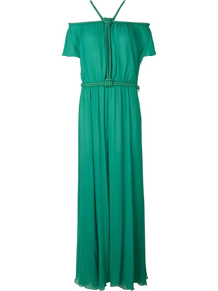 Jay Ahr Rope Detail Evening Dress, Women's, Size: 36, Green, Silk/nylon