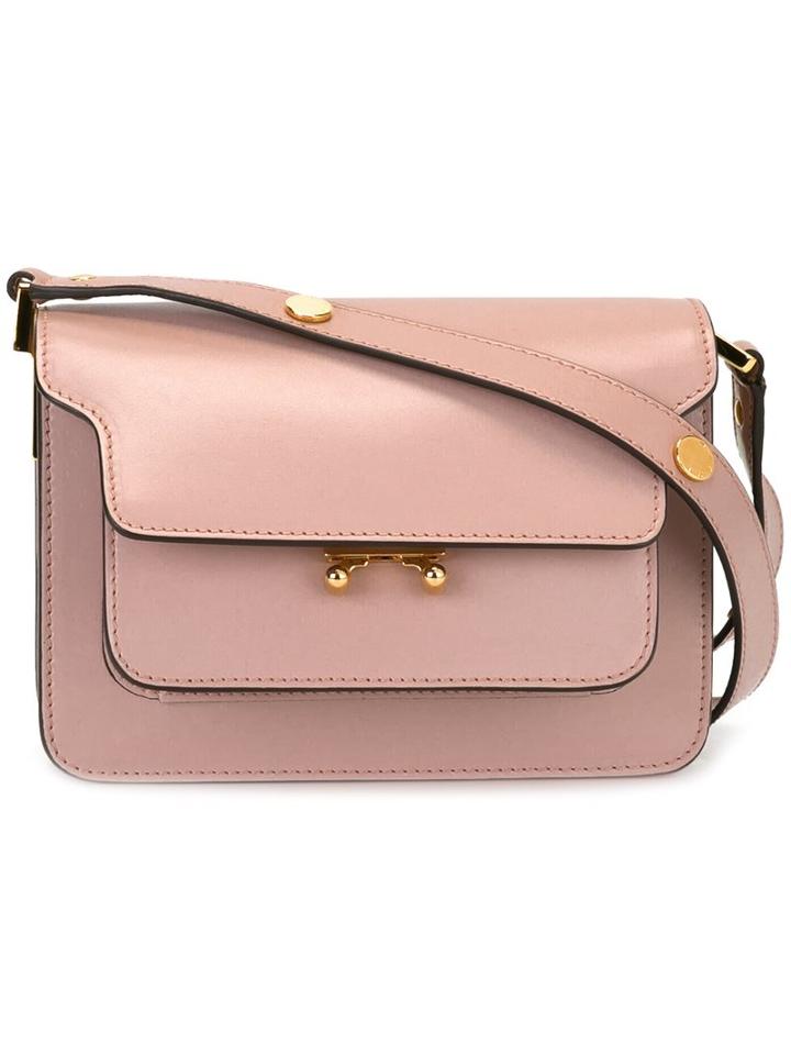 Marni Small 'trunk' Shoulder Bag, Women's, Pink/purple, Calf Leather