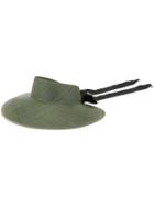 Sensi Studio Lace-up Straw Sun Visor - Green