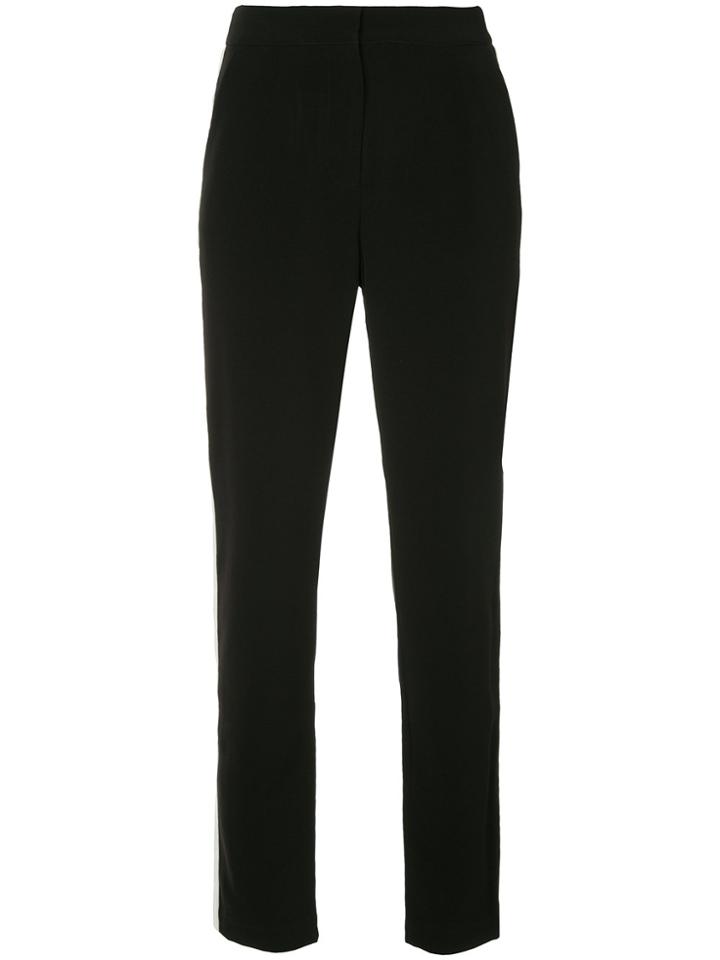 Self-portrait Contrast Side Stripe Trousers - Black